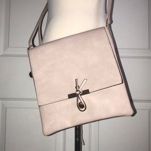 Blush pink pleather bag purse